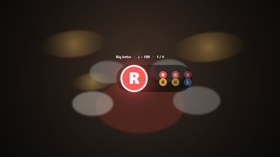 Sticking shown as big letter